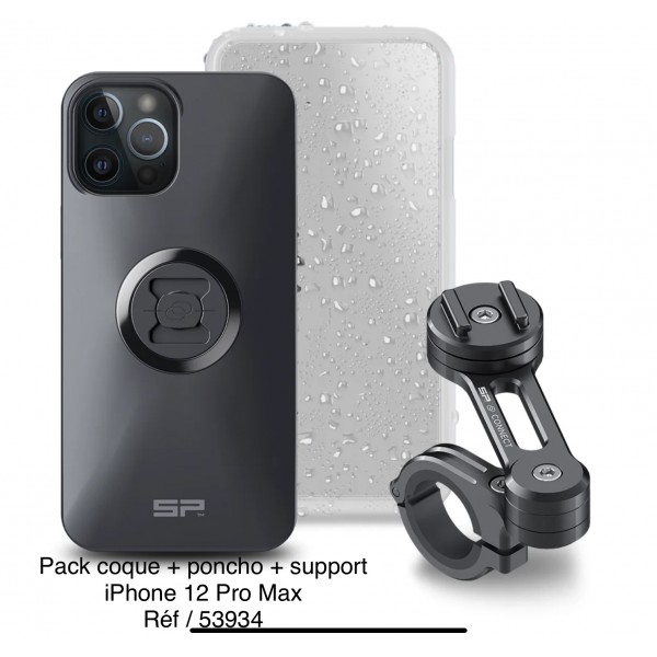 Pack - promo - coque + poncho + support alu noir iPhone 12 Pro Max réf / 53934