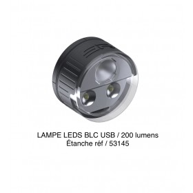 LUMIÈRE FRONTALE MOTO/ VÉLO USB- LEDS 200 lumens étanche réf / 53145